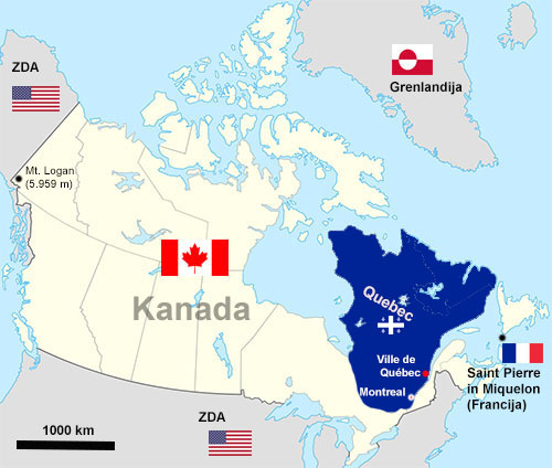 Map of Quebec