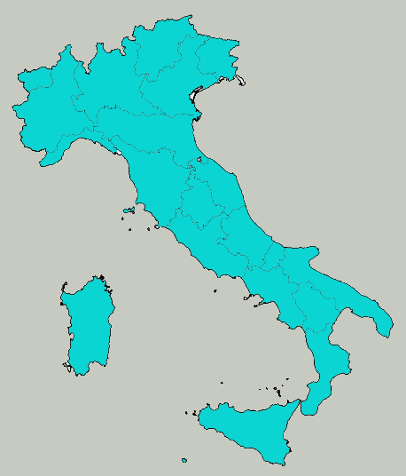 Zemljevid Italije